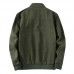 Military Style Embroidery Fleece Warm Mens Casual Fall Winter Jacket