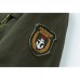 Military Style Embroidery Fleece Warm Mens Casual Fall Winter Jacket