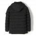 Mens Mid Long Fashion Casual Winter Thick Cotton Padded Hooded Jacket