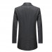 Mens Solid Color Suit Collar Fashion Single-Breasted Casual Suit Trench Coats