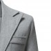 Mens Solid Color Suit Collar Fashion Single-Breasted Casual Suit Trench Coats