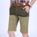 Mens Cotton Splicing Color Blocking Thin Loose Essential Casual Knee-Length Shorts Mens Cotton Splicing Color Blocking Thin Loose Essential Casual Knee-Length Shorts
