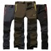 Mens Outdoor Elastic Trousers Casual Waterproof Warm Thick Soft Shell Lovers Assault  Pants