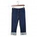 Men's Casual Porcelain Flounced Leg Opening Cropped Pants Chinese Style Cotton Linen Slacks Pants Men's Casual Porcelain Flounced Leg Opening Cropped Pants Chinese Style Cotton Linen Slacks Pants
