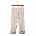Men's Casual Porcelain Flounced Leg Opening Cropped Pants Chinese Style Cotton Linen Slacks Pants Men's Casual Porcelain Flounced Leg Opening Cropped Pants Chinese Style Cotton Linen Slacks Pants