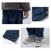 Men Straight-leg Dual Pockets High Waisted Pants