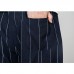 Men Casual Cotton Baggy Harem Pants Fashion Vintage Stripes Straight Long Trousers