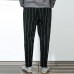 Men Casual Cotton Baggy Harem Pants Fashion Vintage Stripes Straight Long Trousers