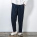 Men Casual Cotton Baggy Harem Pants Fashion Vintage Stripes Straight Long Trousers
