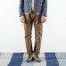 Mens 100% Cotton Solid Color Loose Comfy Straight Casual Pants