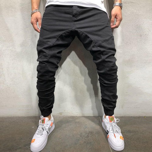 Mens Casual Multi Pockets Drawstring Elastic Waist Cargo Pants Mens Casual Multi Pockets Drawstring Elastic Waist Cargo Pants