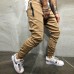 Mens Casual Multi Pockets Drawstring Elastic Waist Cargo Pants Mens Casual Multi Pockets Drawstring Elastic Waist Cargo Pants