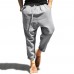 Mens Casual Loose Cotton Drawstring Elastic Waist Pants