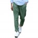 Mens Casual Loose Cotton Drawstring Elastic Waist Pants
