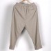 Mens Casual Loose Cotton Drawstring Elastic Waist Pants