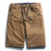 Summer Men's 100% Cotton Cargo Shorts Fashion Pure Color Leisure Beach Shorts Pants