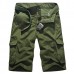 Mens Plus Size Summer Cotton Casual Outdooors Bermudas Multi Pocket Military Cargo Shorts
