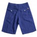 Men's Breathable Linen Cotton Shorts Summer Knee-Length Solid Color Casual Pants