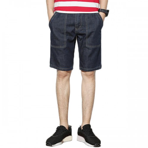 Mens Mid Rise Straight Legs Denim Shorts Big Pockets Summer Thin Jeans Mens Mid Rise Straight Legs Denim Shorts Big Pockets Summer Thin Jeans