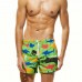 Casual Fish Printing Quickly Dry Drawstring Beach Board Shorts For Men