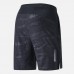 Mens Sports Printing Sweat Black Elastic Waist Breathable Shorts