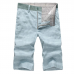 Men's Breathable Solf Cotton Linen Plaid Mid-Waist Slim Casual Shorts Pants Men's Breathable Solf Cotton Linen Plaid Mid-Waist Slim Casual Shorts Pants