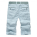 Men's Breathable Solf Cotton Linen Plaid Mid-Waist Slim Casual Shorts Pants Men's Breathable Solf Cotton Linen Plaid Mid-Waist Slim Casual Shorts Pants