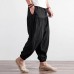TWO-SIDED Men Casual Solid Color Loose Mid Rise Harem Pants