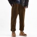 Mens Winter Thick Fleece Liner Elastic Waist Straight Leg Casual Pants