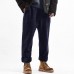 Mens Winter Thick Fleece Liner Elastic Waist Straight Leg Casual Pants