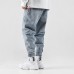 Men Denim Stitching Beam Feet Youth Harem Pants