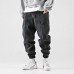 Men Denim Stitching Beam Feet Youth Harem Pants
