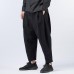 TWO-SIDED Mens Multi-Fold Cotton Linen Loose Mid Waist Casual Baggy Harem Pants