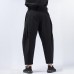 TWO-SIDED Mens Multi-Fold Cotton Linen Loose Mid Waist Casual Baggy Harem Pants