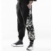 Mens Chinese Style Totem Printed Cotton Plus Size Vintage Trendy Harem Pants