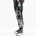 Mens Chinese Style Totem Printed Cotton Plus Size Vintage Trendy Harem Pants