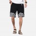 Mens Chinese Style Linen Shorts Summer Casual Board Shorts