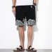 Mens Chinese Style Linen Shorts Summer Casual Board Shorts