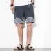 Mens Chinese Style Linen Shorts Summer Casual Board Shorts