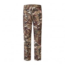 Mens Outdoor Soft Shell Fleece Lining Pants Thermal Quick-drying Water-repellent Trousers