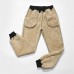 Mens Winter Loose Elastic Waist Wool Thickened Warm Soft Casual Pants