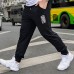 Men's Increase Loose Waist Sports Pants Summer Pure Cotton Elastic Casual Feet Pants Large Size S-6X