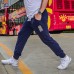 Men's Increase Loose Waist Sports Pants Summer Pure Cotton Elastic Casual Feet Pants Large Size S-6X