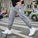 Men's Increase Loose Waist Sports Pants Summer Pure Cotton Elastic Casual Feet Pants Large Size S-6X