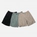 Men Solid Color Dual Pockets Vintage High Waisted Shorts Men Solid Color Dual Pockets Vintage High Waisted Shorts