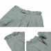 Men Solid Color Dual Pockets Vintage High Waisted Shorts Men Solid Color Dual Pockets Vintage High Waisted Shorts