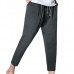 Chinese Style Men's Cotton Linen Casual Calf-Length Pants Summer Breathable Elastic Waist Harem Pant