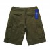 Mens 100% Cotton Pockets Casual Knee-Length Pants Breathable Loose Work Leisure Shorts