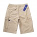 Mens 100% Cotton Pockets Casual Knee-Length Pants Breathable Loose Work Leisure Shorts
