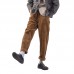 Mens Vintage Solid Color 100% Cotton Loose Comfy Casual Pants